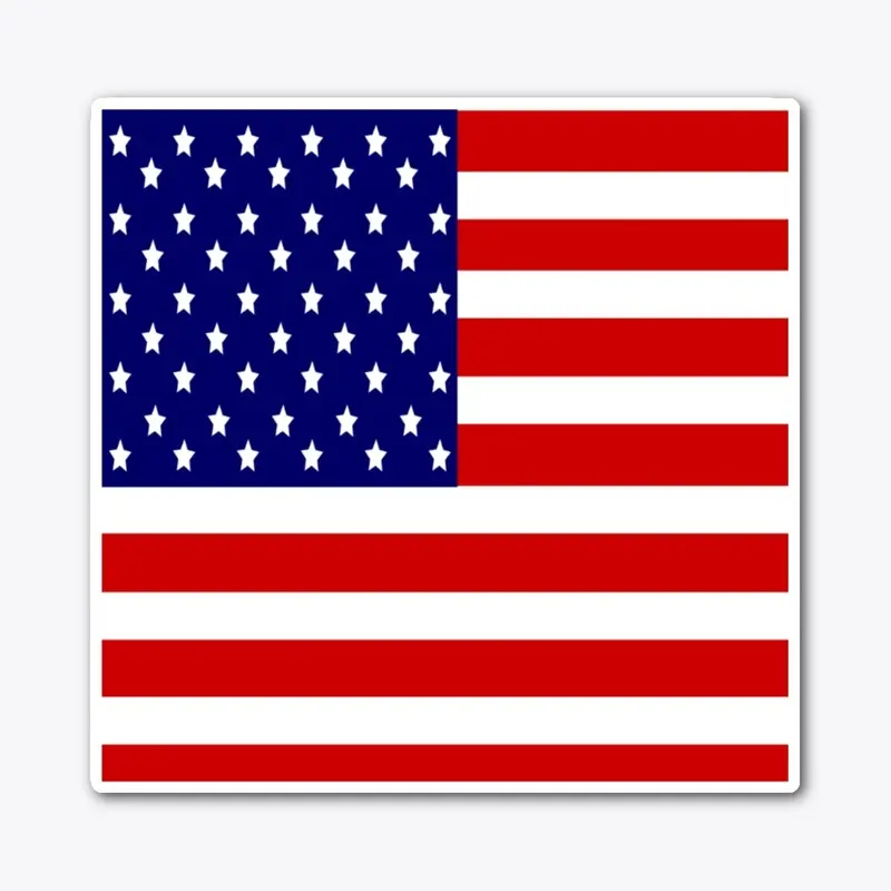 USA flag sticker