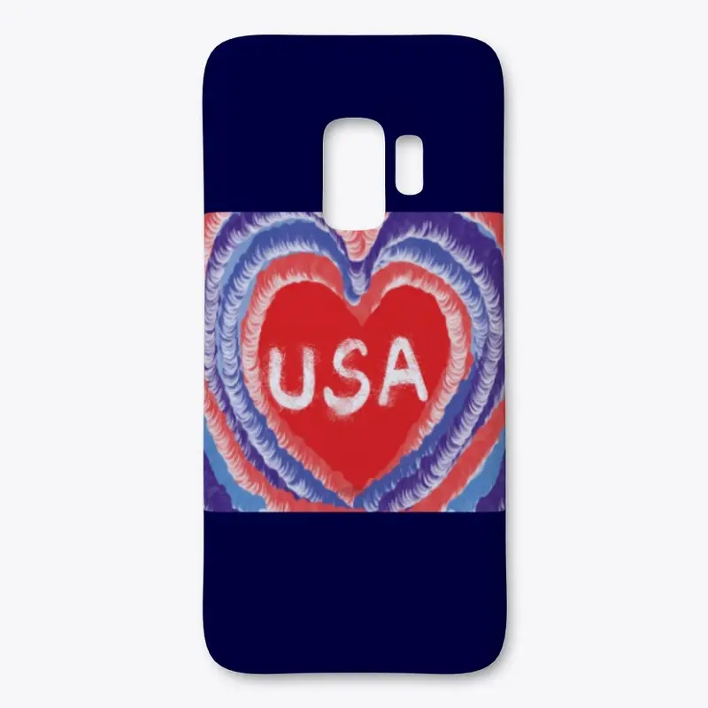 Best  USA Patriotic Heart Necklace